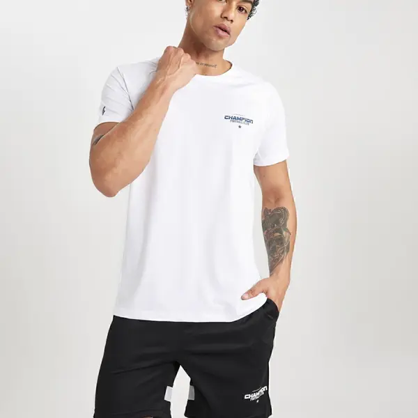DEFACTO Fit Slim Fit Narrow Cut Crew Neck Printed Short Sleeve Sports T-Shirt