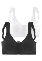 PETITE FLEUR Podprsenka  čierna / biela
