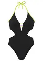 BUFFALO Jednodielne plavky  neónovo zelená / ružová / čierna