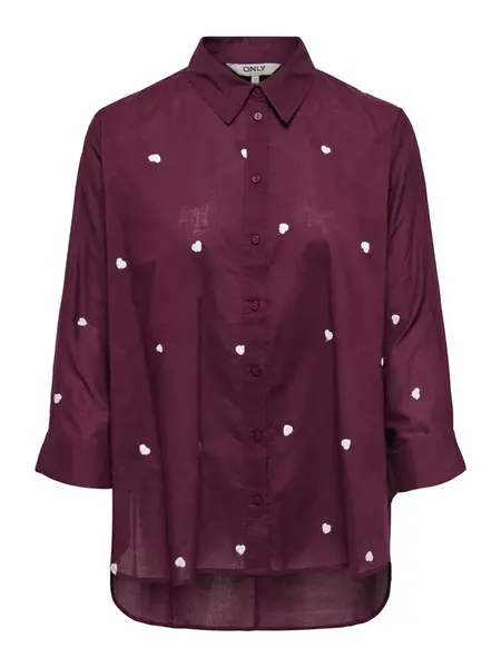 ONLY Blúzka 'ONLNew Lina'  vínovo červená / biela