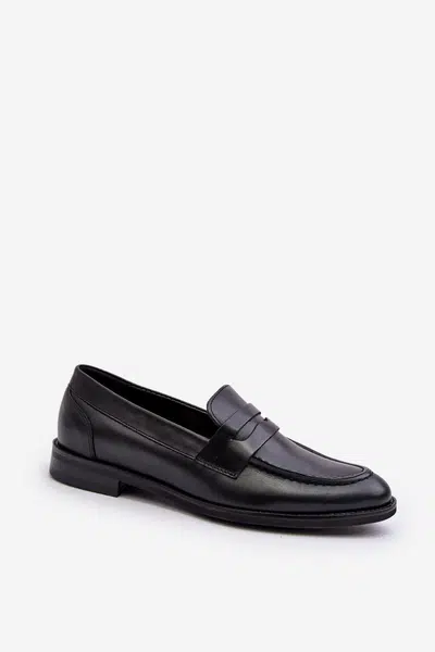 Mužské kožené polobotky Loafersy Zazoo