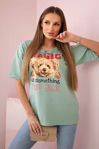 Halenka s potiskem Magic dark mint