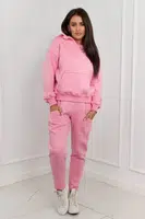 Zateplený set mikina + kalhoty světle růžové