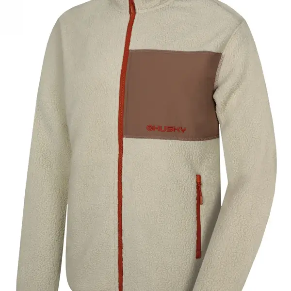 Husky Addy Zip M L, beige Pánská fleecová mikina