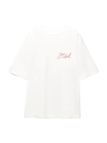 Pull&Bear Tričko 'TARTA'  svetlosivá / čerešňová / biela