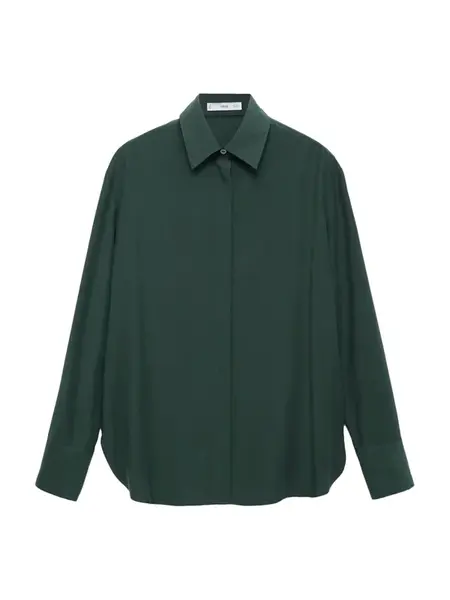 MANGO Blúzka 'LIMA'  tmavozelená