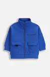 Dětská mikina s bavlnou Coccodrillo modrá barva, CITY BUILDER BOY KIDS