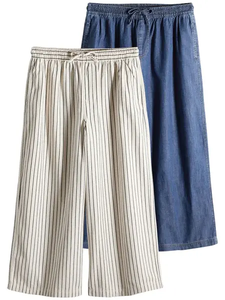 The Set Džínsy  krémová / modrá denim / čierna