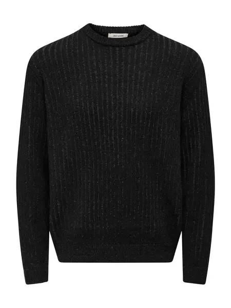 Only & Sons Sveter 'ONSMICHAEL'  čierna melírovaná
