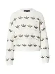 VERO MODA Sveter 'VMIdelle'  tmavozelená / ružová / biela
