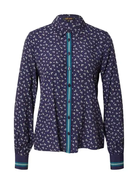 King Louie Blúzka 'Winona'  béžová / modrá / tmavomodrá