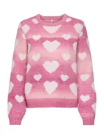 ONLY Sveter 'ONLAIDA'  ružová / biela