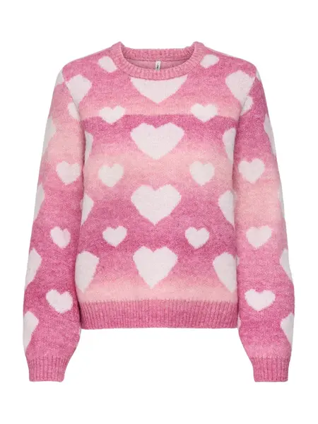 ONLY Sveter 'ONLAIDA'  ružová / biela