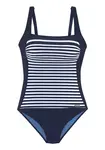 LASCANA Jednodielne plavky  námornícka modrá / biela
