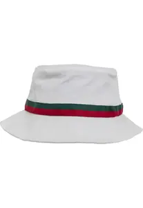 Stripe Bucket Hat bílá/pálená/zelená