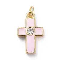 Cubic Zirconia Tiny Cross Charms