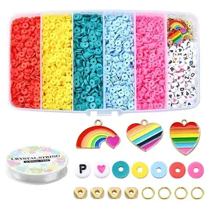 Handmade Polymer Clay Heishi Beads DIY Jewelry Set Kits