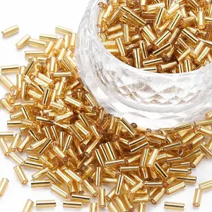 Plated Glass Bugle Beads