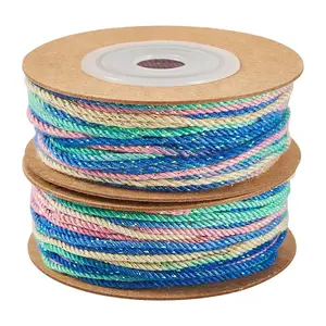 2 Rolls Segment Dyed Cotton Twisted String Cord