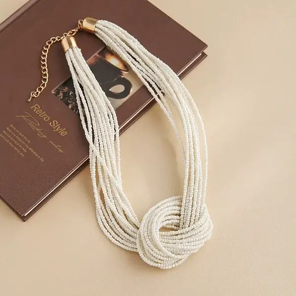 Bohemia Style Glass Seed Bead Multi-strand Necklaces