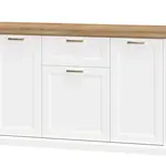 Široká komoda artis - bílá/ořech pacific