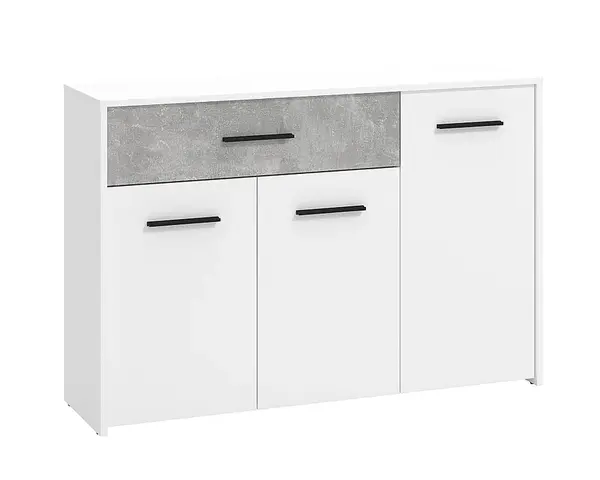 Kombinovaná komoda geralt - bílá/beton