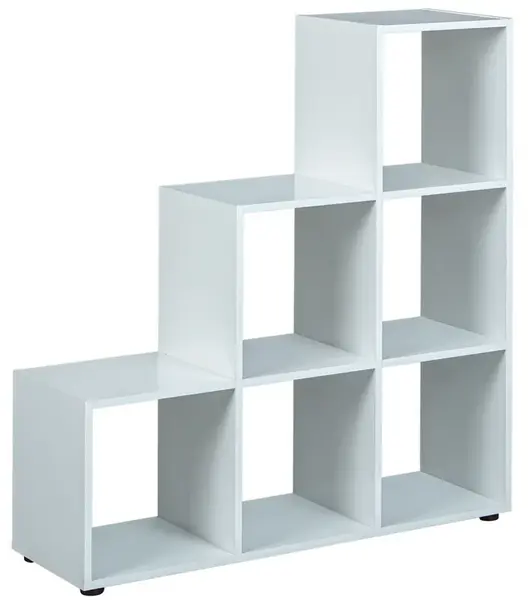 Stupňovitý regál petrus - bílá