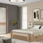 Ložnice 160 ii hagop - ořech pacifik/béžová