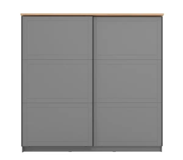 Skříň s posuvnými dveřmi lotta - šedá/dub artisan