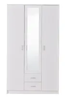 Kombinovaná skříň se zrcadlem 3d nerea - bílá