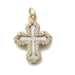 Brass Micro Pave Clear Cubic Zirconia Pendants