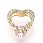 Brass Micro Pave Cubic Zirconia Charms