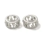 Rack Plating Brass Cubic Zirconia Beads