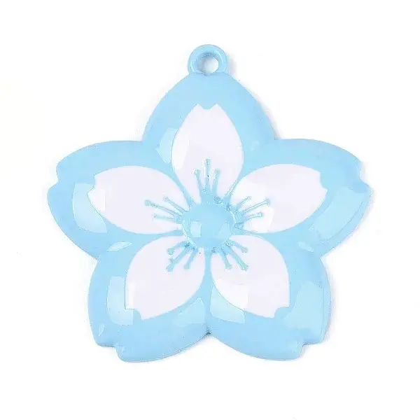 Spray Painted Alloy Big Pendants