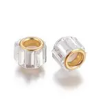 Brass Cubic Zirconia European Beads