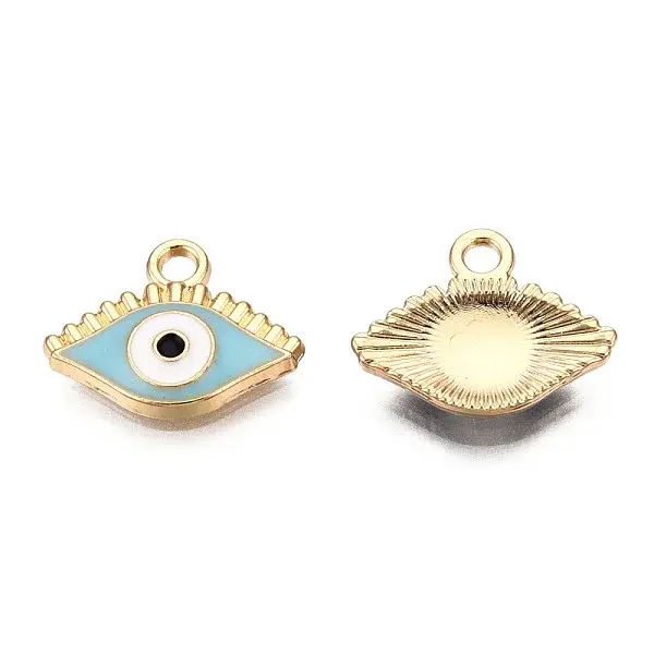 Light Gold Plated Alloy Enamel Pendants