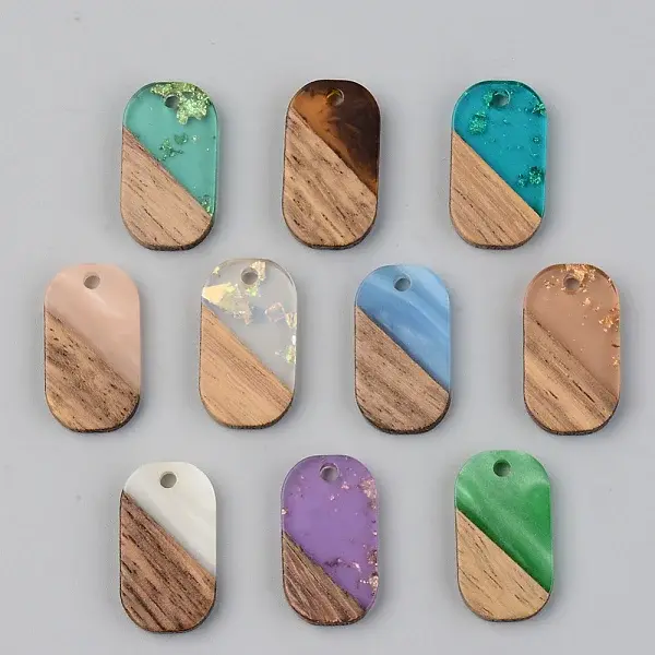 Resin & Walnut Wood Pendants