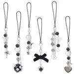 Alloy & Iron & Acrylic Bead Mobile Straps