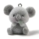 Flocky Resin Pendants