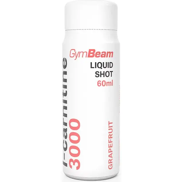 GymBeam L-Carnitine Liquid Shot 3000 výživový doplnok pre športovcov príchuť Grapefruit 60 ml