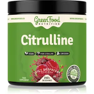 GreenFood Nutrition Citrulline podpora športového výkonu príchuť Juicy Raspberry 240 g