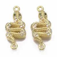 Brass Micro Pave Cubic Zirconia Links connectors