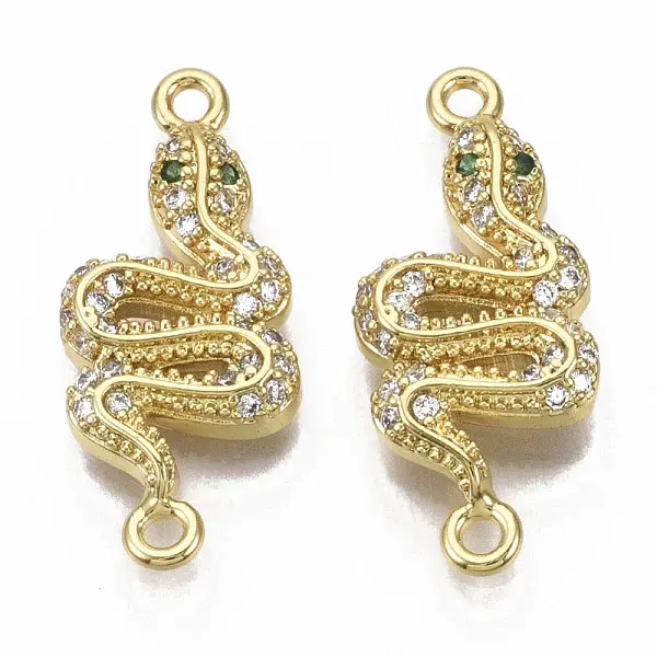 Brass Micro Pave Cubic Zirconia Links connectors