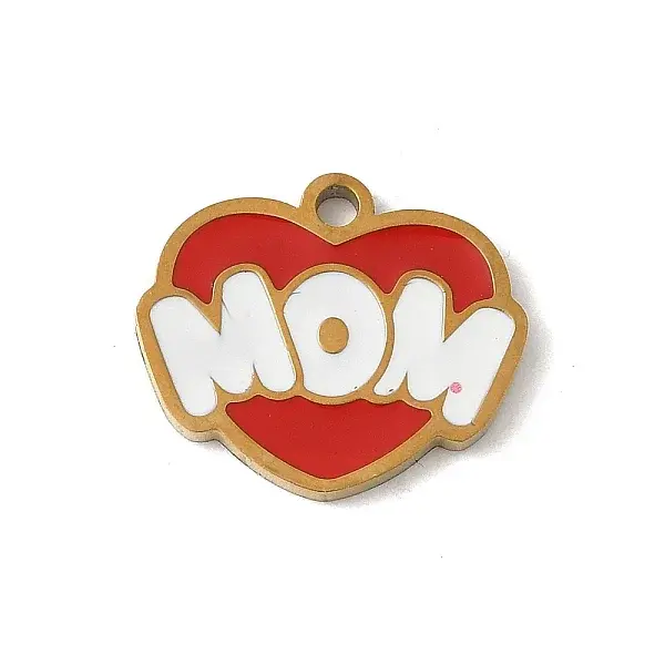 Mother's Day 304 Stainless Steel Enamel Charms