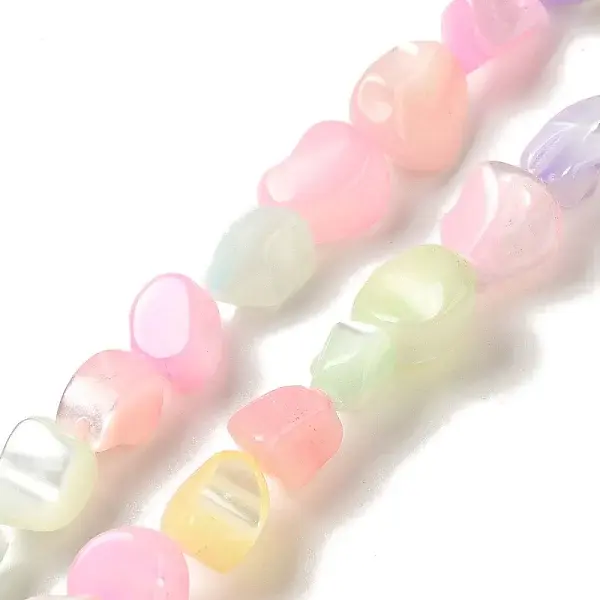 Rainbow Color Dyed Natural Freshwater Shell Beads Strands