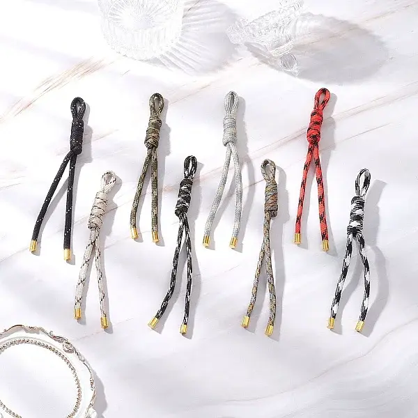 8Pcs Polyester & Spandex Parachute Cord Pendant Decorations