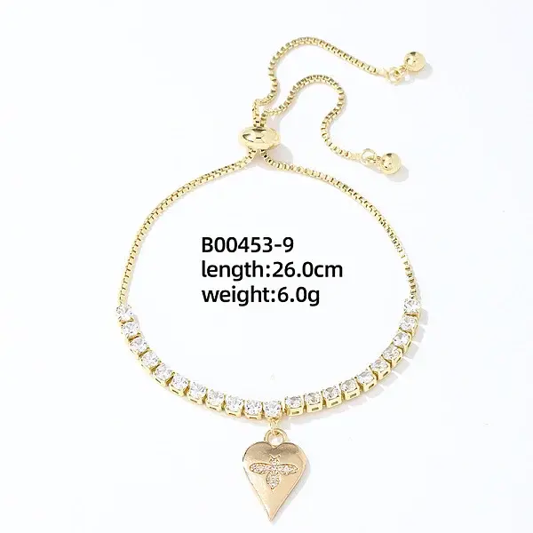 Clear Cubic Zirconia Slider Bracelet