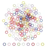 270Pcs 9 Colors Embossed Style Iron Open Jump Rings