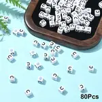 Acrylic Horizontal Hole Letter Beads