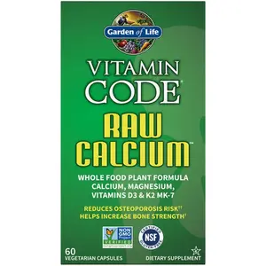 Garden of Life Vitamin Code RAW Calcium kapsuly na podporu zdravia kostí, kĺbov a zubov 60 cps